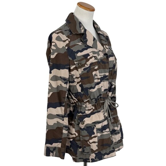 Y2K Banana Republic Camo Military Jacket | Gorpcore Utility Grunge Streetwear Lg - Picture 12 of 16